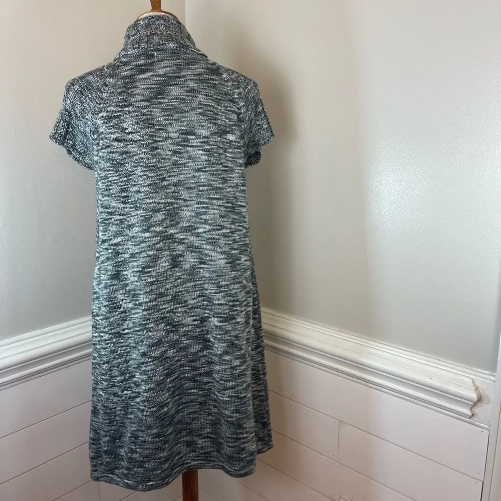 Calvin Klein Variegated Greys and White Knit Sweater Dress M FREE SHIP - Picture 3 of 4
